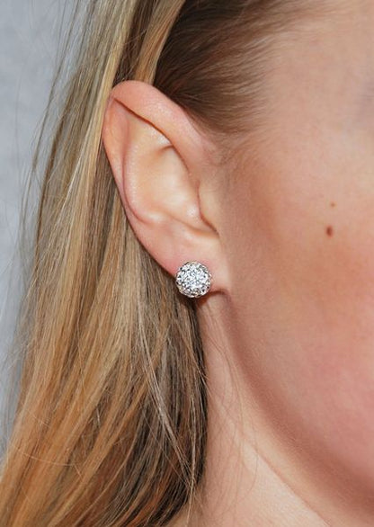 Sparkling Silver Earrings, 10mm V1237-ZY-506-0823