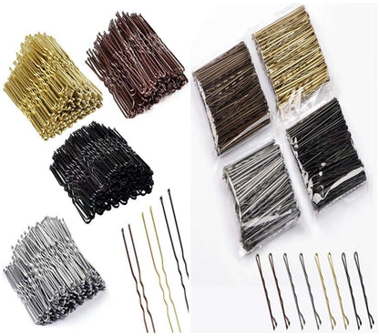 100pcs Silver Hair Clips Hairpins Hair Bands V1237-ZY-506-0827