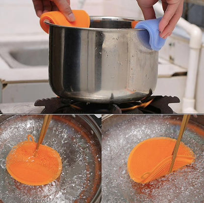 Silicone sponge for dishes, multi-color, with Magnic silicone dish sponge washing scrubber V1237-ZY-506-0860
