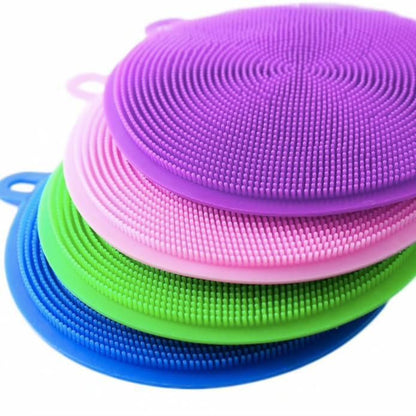 Silicone sponge for dishes, multi-color, with Magnic silicone dish sponge washing scrubber V1237-ZY-506-0860