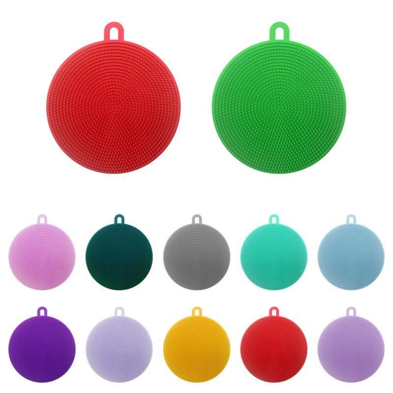 Silicone sponge for dishes, multi-color, with Magnic silicone dish sponge washing scrubber V1237-ZY-506-0860