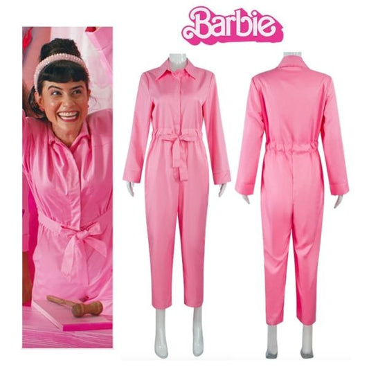 Barbie Jumpsuit Costume Light Pink, Size S for Halloween Cosplay V1237-ZY-506-0862