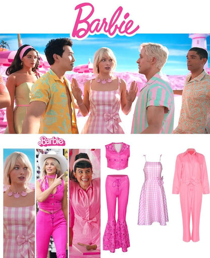 Barbie Jumpsuit Costume Light Pink, Size S for Halloween Cosplay V1237-ZY-506-0862