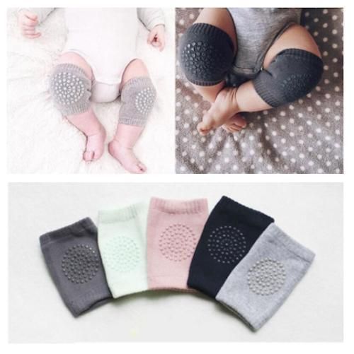 1 Pair - Baby Knee Pads, Anti-Slip Crawling Cuff for Kids, Dark Gray V1237-ZY-506-0864