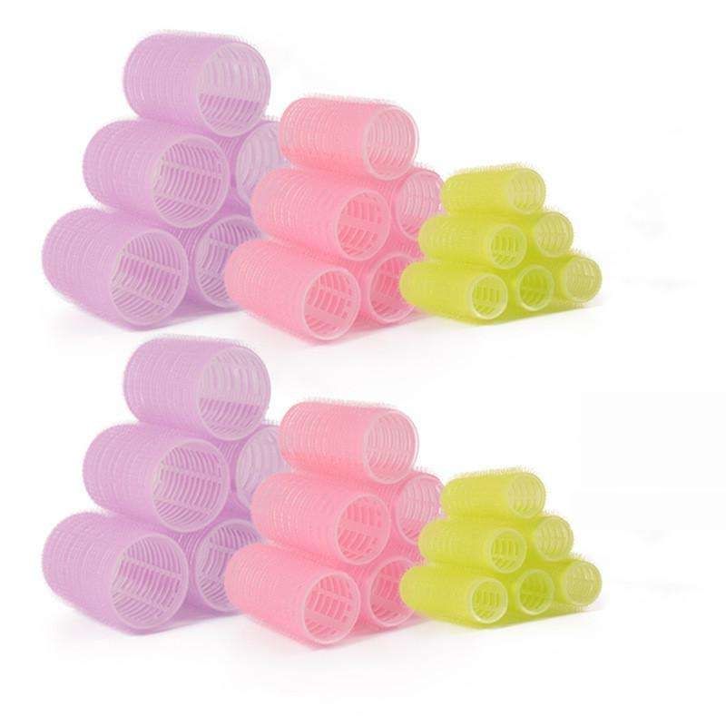 25-pack MultiColor Hair Rollers Clips Comb with Dividers V1237-ZY-506-0869