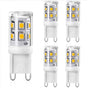 5 Pack G9 LED Bulbs 2W 20W Halogen Equivalent Warm White Non Dimmable, 200lm 3000K AC 220 to 240V V1237-ZY-522-0001