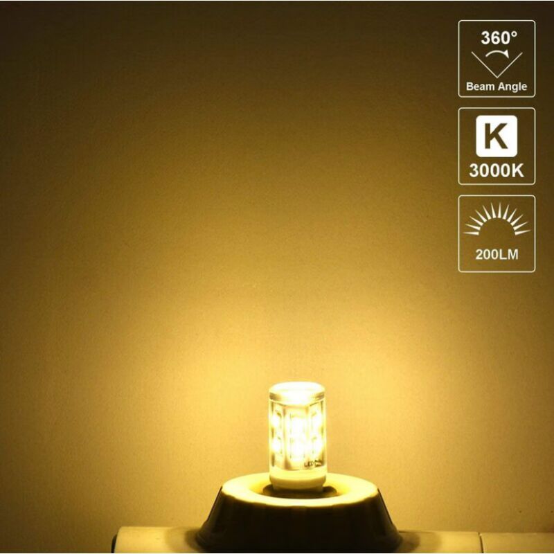 5 Pack G9 LED Bulbs 2W 20W Halogen Equivalent Warm White Non Dimmable, 200lm 3000K AC 220 to 240V V1237-ZY-522-0001
