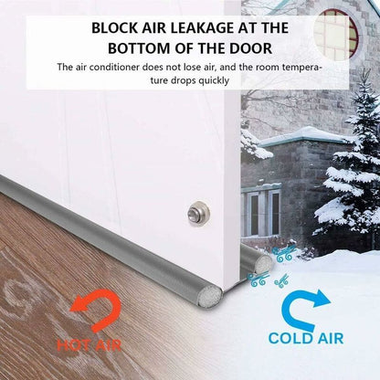 1 Pack Double Insulated Door Draft Stopper Grey Noise and Cold Protection V1237-ZY-522-0004