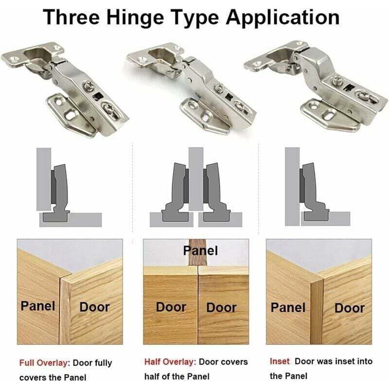 8 Pack 110 Degree Full Overlay Cabinet Hinges with Built In Damper Self Closing for Kitchen Doors V1237-ZY-522-0005