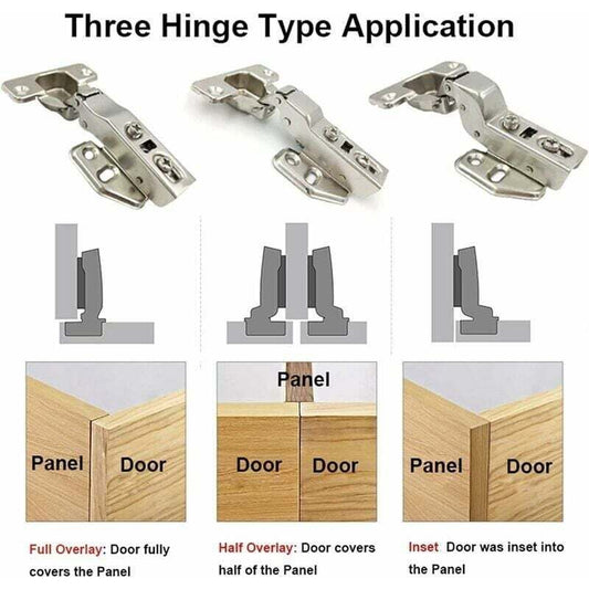 8 Pack 110 Degree Full Overlay Cabinet Hinges with Built In Damper Self Closing for Kitchen Doors V1237-ZY-522-0005