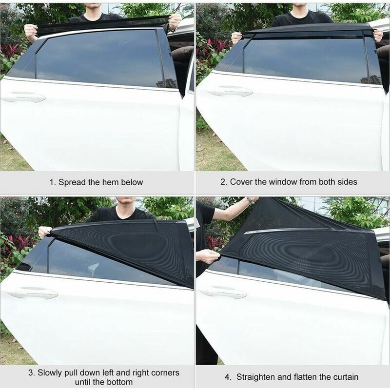 2 Pack Car Window Sunshades Interior Accessories V1237-ZY-522-0007