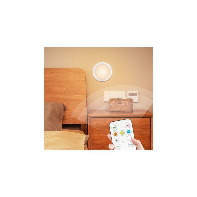6 Pack Battery Operated Touch LED Spotlights Warm White for Cabinet Wardrobe Kitchen Furniture V1237-ZY-522-0009
