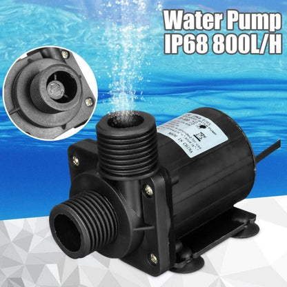 DC 12V Brushless Submersible Water Pump for Fountain Pool Solar Circulation, 800L per Hour 5M Lift V1237-ZY-522-0015
