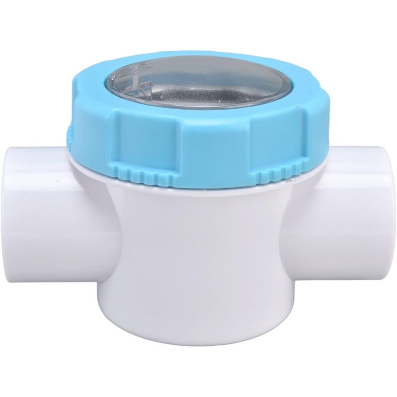 Swimming Pool Check Valve G1.5 PVC Safety Valve with Sight Lens for Spa Filter, 50mm V1237-ZY-522-0016