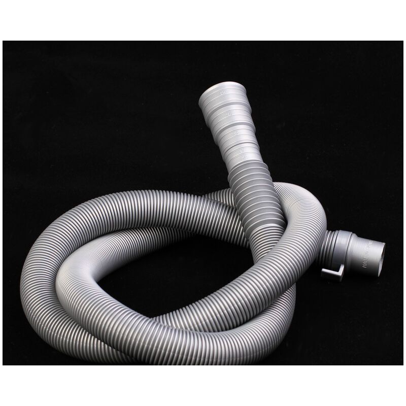 Washing Machine Drain Hose Corrugated Plastic Extension Tube Grey, 2M V1237-ZY-522-0022