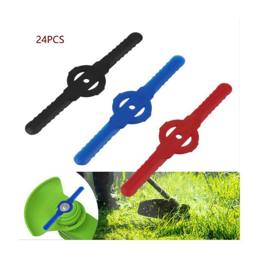24 Pack Red Plastic Strimmer Knives Replacement Blades for Cordless String Trimmer V1237-ZY-522-0024