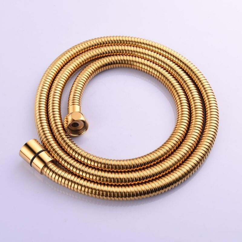 Gold Anti Kink Stainless Steel Flexible Shower Hose with Solid Brass Connector, 2M 78in V1237-ZY-522-0026