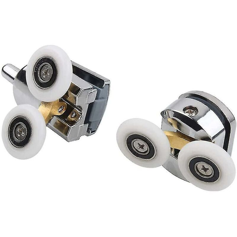 4 Pack Shower Door Rollers Upper and Lower Replacement Wheels for Sliding Shower, 23mm V1237-ZY-522-0031