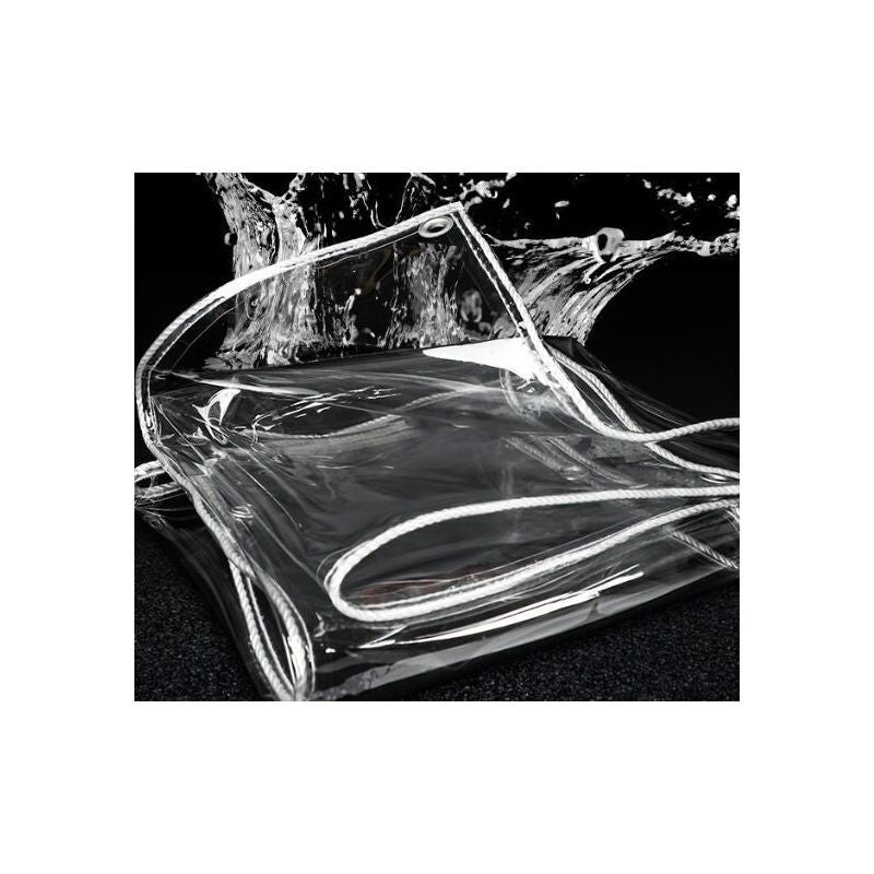 Transparent Reinforced Protective Tarpaulin 350g per Square Meter, 2 x 3M V1237-ZY-522-0035