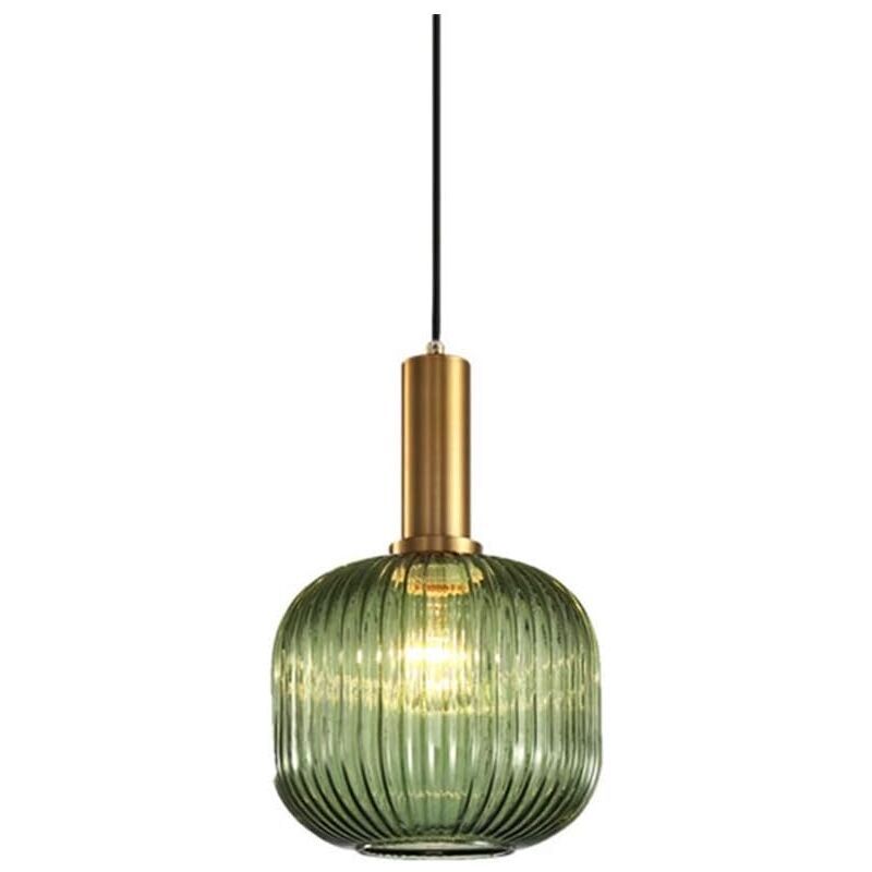 Industrial Vintage Glass Pendant Light Polished Brass Holder Modern Retro Ceiling Lamp Energy Class A Plus V1237-ZY-522-0039