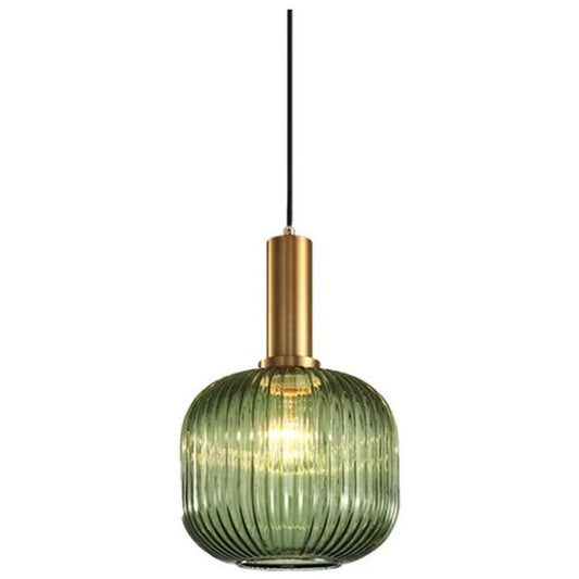 Industrial Vintage Glass Pendant Light Polished Brass Holder Modern Retro Ceiling Lamp Energy Class A Plus V1237-ZY-522-0039