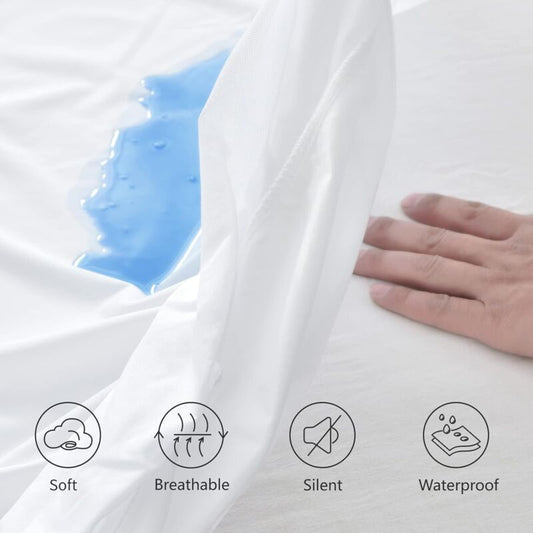 Waterproof Breathable Quiet Washable Mattress Protector for King Bed, 140 x 200 x 30cm V1237-ZY-522-0041