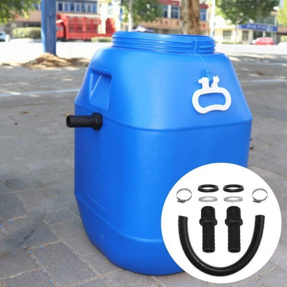 Rain Barrel Connection Hose Kit with 2 Hose Sockets and Locknut, 50cm Hose 25mm Socket V1237-ZY-522-0042