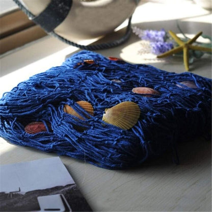 Decorative Fishing Net with Shells Nautical Beach Wall and Door Decor V1237-ZY-522-0043