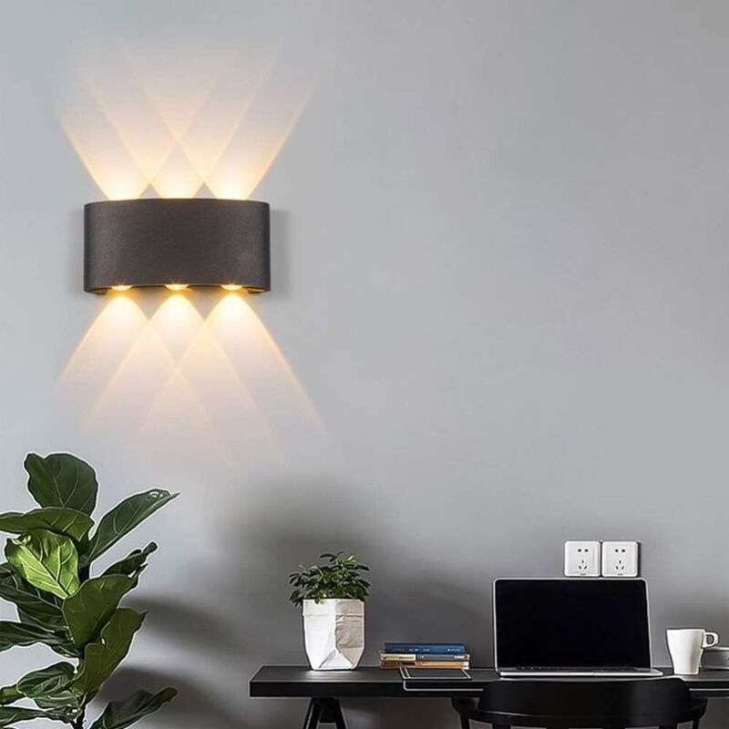 LED Wall Light 6W Aluminum Up Down Waterproof Indoor Outdoor Lamp Warm White V1237-ZY-522-0046