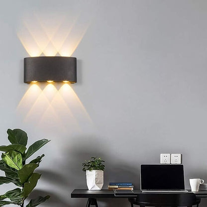 LED Wall Light 6W Aluminum Up Down Waterproof Indoor Outdoor Lamp Warm White V1237-ZY-522-0046