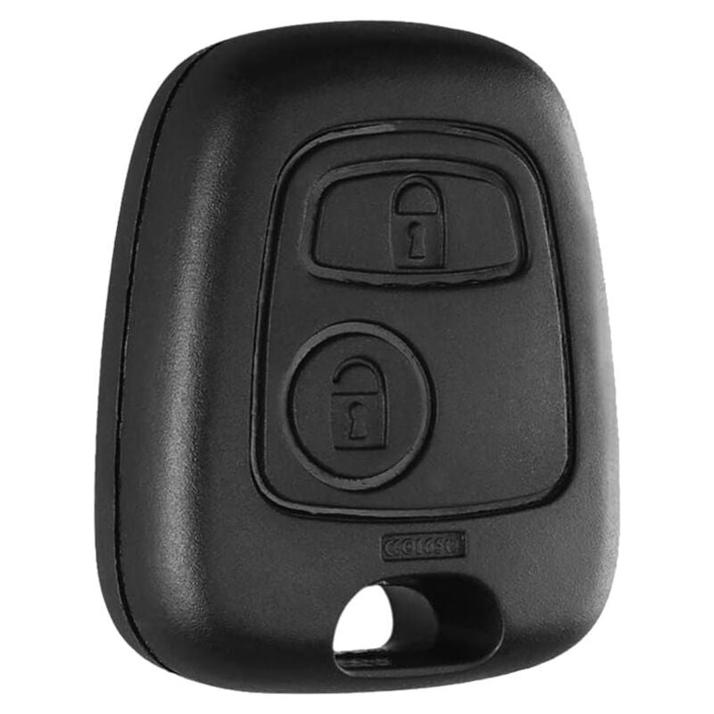 Replacement Key Shell with Screw and Remote Button Compatible with Citroen Peugeot Toyota Models Black V1237-ZY-522-0049