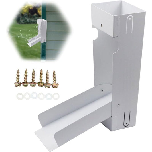 Rainwater Catcher Compatible with Standard White Downspout, 34 Inch V1237-ZY-522-0052