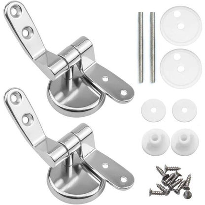 2 Pack Toilet Seat Hinges Replacement with Zinc Alloy Fixings V1237-ZY-522-0053