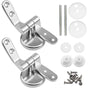 2 Pack Toilet Seat Hinges Replacement with Zinc Alloy Fixings V1237-ZY-522-0053