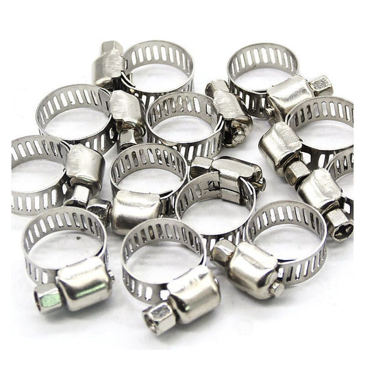Adjustable Stainless Steel Hose Clamps for Fuel Lines Rubber Pipes and Fixed Clips, 13 to 19mm V1237-ZY-522-0056