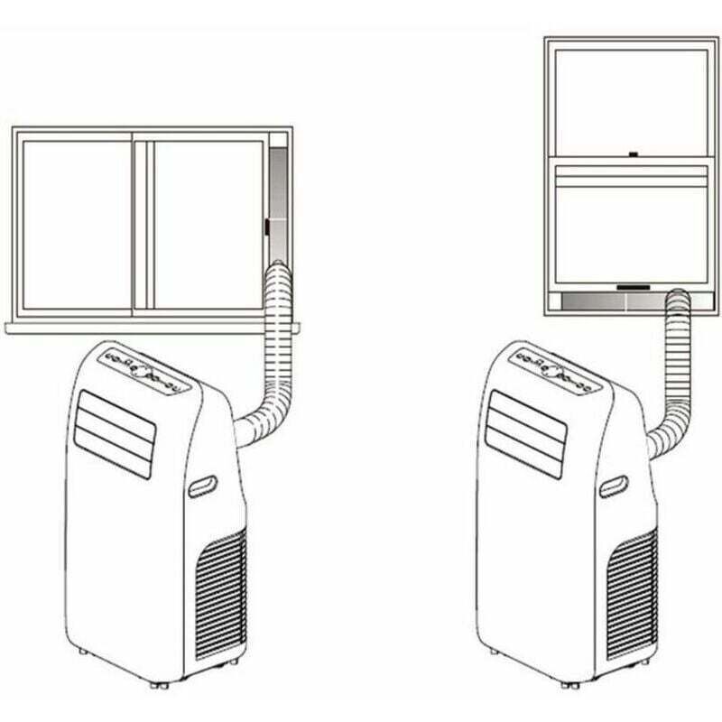 2 Pack Adjustable Window Seal Plates for Portable Air Conditioner, 55 to 110cm Opening 7.5 to 20cm V1237-ZY-522-0058