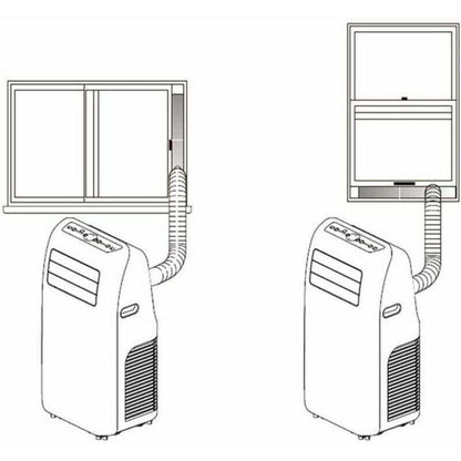 2 Pack Adjustable Window Seal Plates for Portable Air Conditioner, 55 to 110cm Opening 7.5 to 20cm V1237-ZY-522-0058