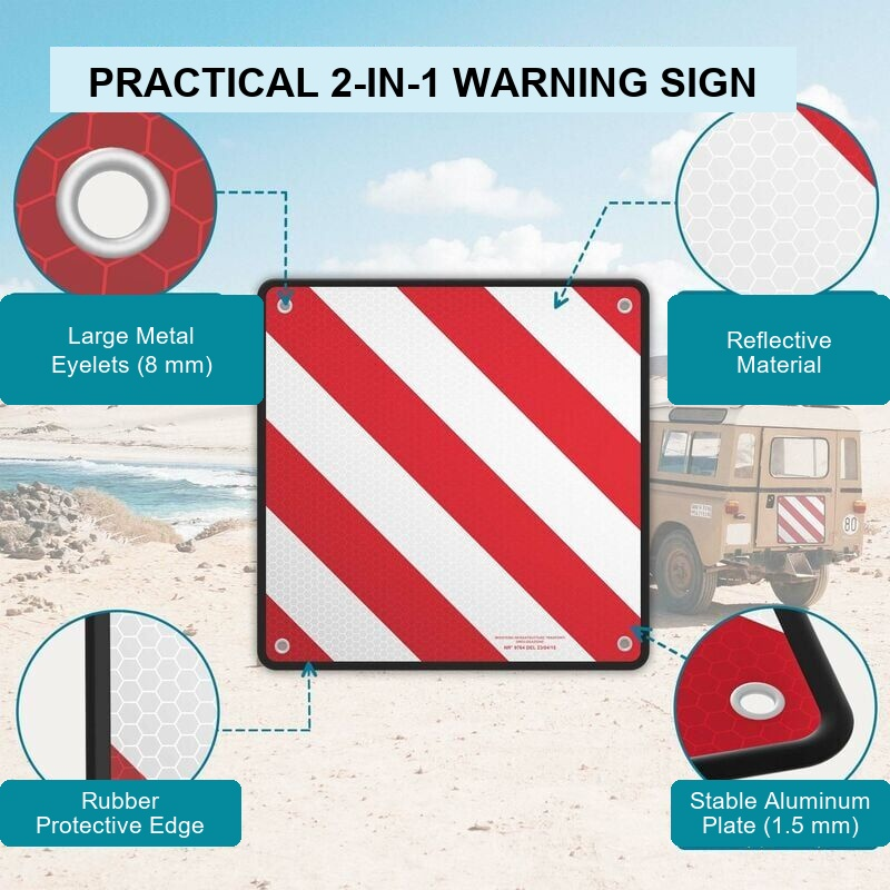 2 in 1 Bicycle Signal Reflector for Motorhome Bike Carriers V1237-ZY-522-0061