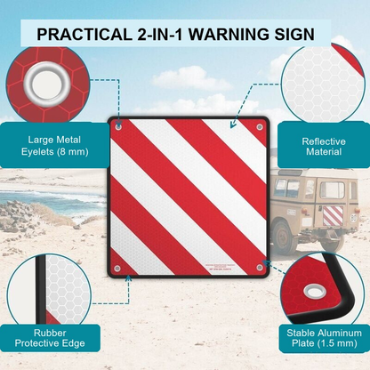 2 in 1 Bicycle Signal Reflector for Motorhome Bike Carriers V1237-ZY-522-0061