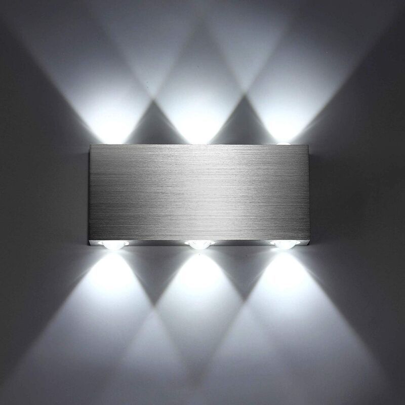 LED Wall Light 18W Indoor Square Aluminum Up Down Lamp Cool White for Bedroom Office Hallway V1237-ZY-522-0062