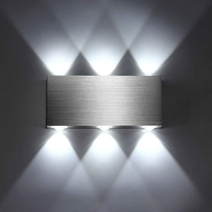LED Wall Light 18W Indoor Square Aluminum Up Down Lamp Cool White for Bedroom Office Hallway V1237-ZY-522-0062