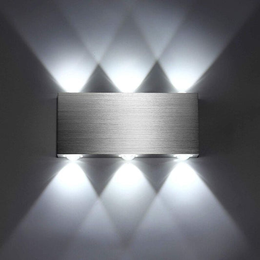 LED Wall Light 18W Indoor Square Aluminum Up Down Lamp Cool White for Bedroom Office Hallway V1237-ZY-522-0062