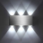 LED Wall Light 18W Indoor Square Aluminum Up Down Lamp Cool White for Bedroom Office Hallway V1237-ZY-522-0062