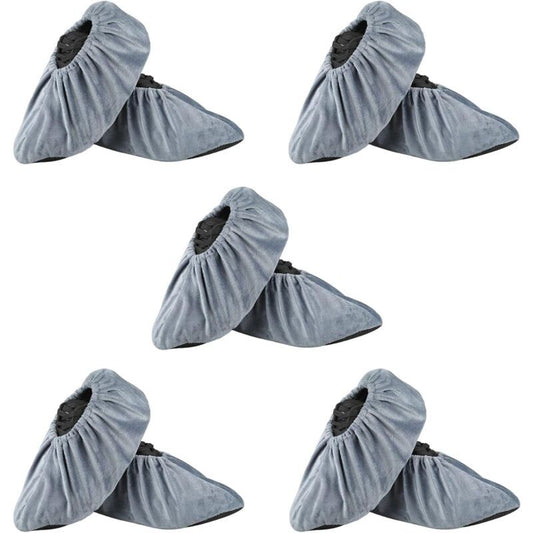5 Pair Grey Adult Overshoe Covers, EU 37 to 43 V1237-ZY-522-0064