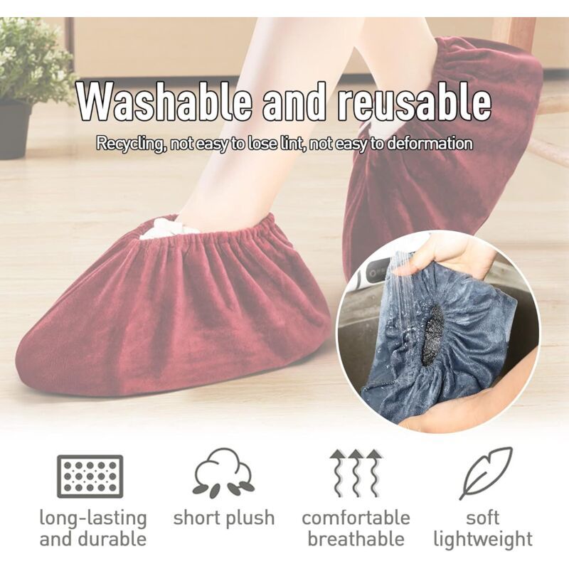 5 Pair Grey Adult Overshoe Covers, EU 37 to 43 V1237-ZY-522-0064
