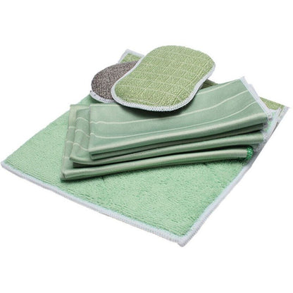 6 Pack Bamboo Microfiber Cleaning Cloths for Glass Bodywork Screens and Smooth Surfaces V1237-ZY-522-0066