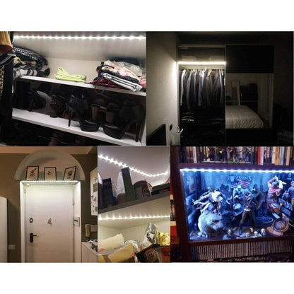 LED Motion Sensor Strip Light Battery Operated Auto On Off for Closet Stairs Kitchen, 1M V1237-ZY-522-0071