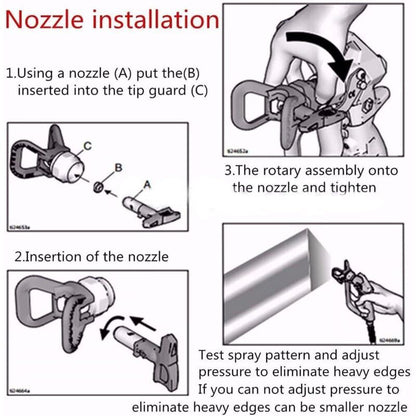 Reversible Airless Spray Gun Tip Nozzle Compatible with Wagner Paint Spray Gun, 615 V1237-ZY-522-0072