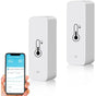 2 Pack WiFi Smart Thermometer Mini Digital Temperature Humidity Sensor Compatible with Alexa and Google Home V1237-ZY-522-0077