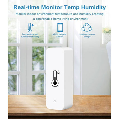2 Pack WiFi Smart Thermometer Mini Digital Temperature Humidity Sensor Compatible with Alexa and Google Home V1237-ZY-522-0077
